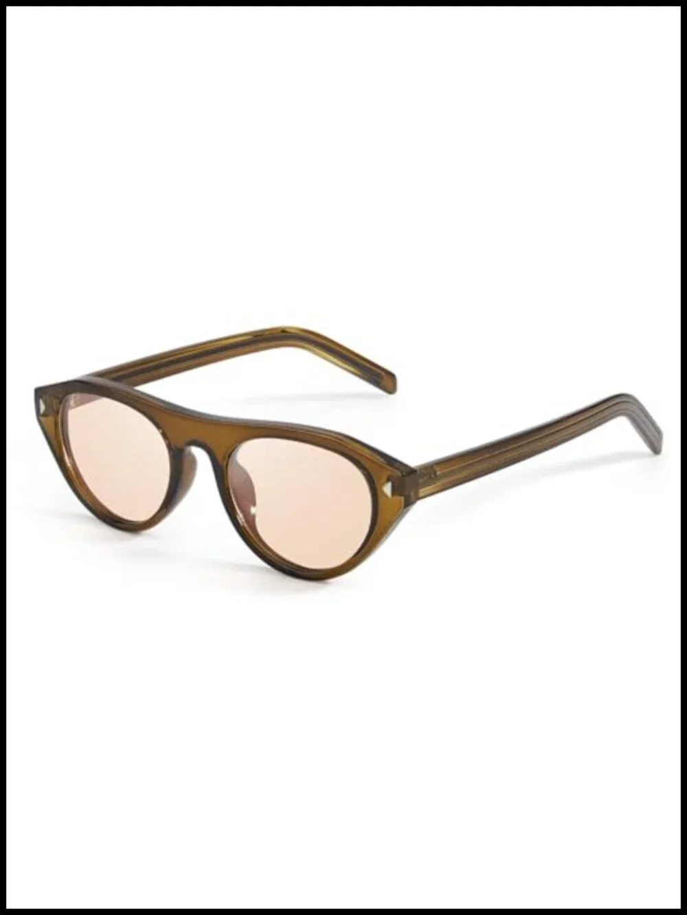 Retro Oval Cat Eye Sunglasses with UV400 Protection for Traveling or Driving